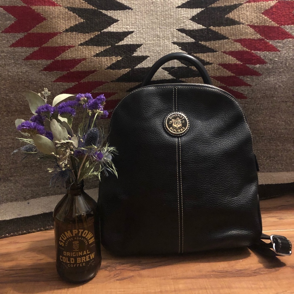 Vintage Dooney & Bourke Pebble Leather Backpack.